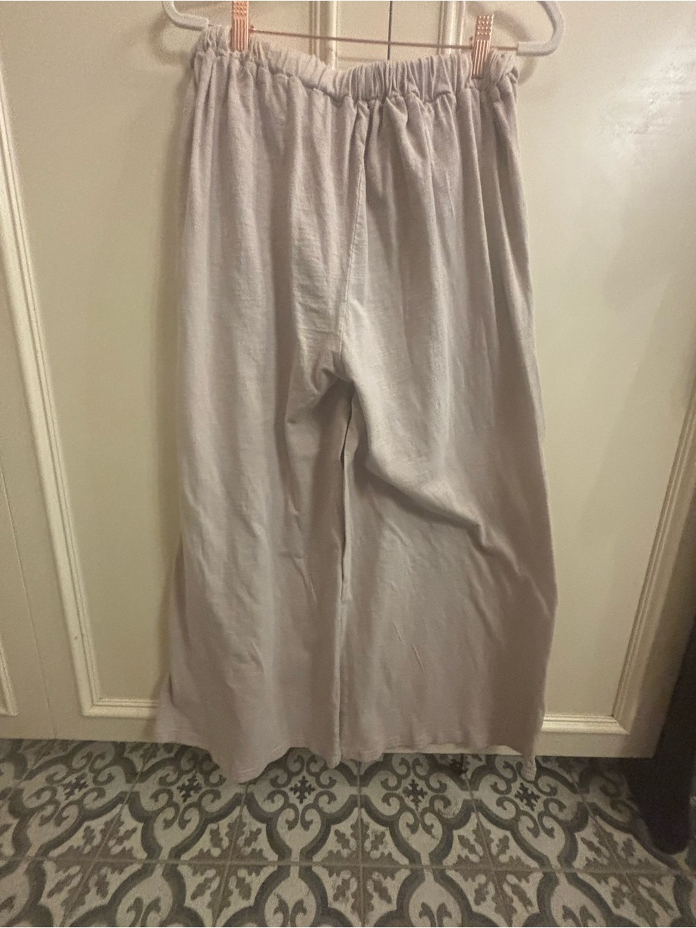 SHEIN Light Beige Wide-Leg Lounge Pants - Picture 9 of 10